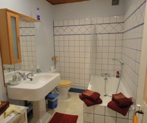 Salle de bains avec wc